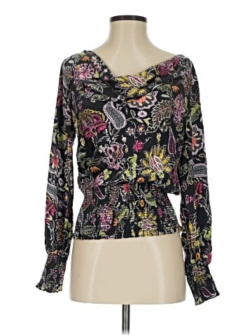 Cinq à Sept Long Sleeve Silk Top (view 1)