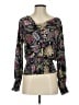 Cinq à Sept 100% Silk Paisley Black Long Sleeve Silk Top Size S - photo 1
