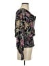 Cinq à Sept 100% Silk Paisley Black Long Sleeve Silk Top Size S - photo 4