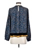 Current Air 100% Polyester Print Blue Long Sleeve Blouse Size XS - photo 2