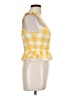 Saylor 100% Cotton Yellow Sleeveless Top Size L - photo 4