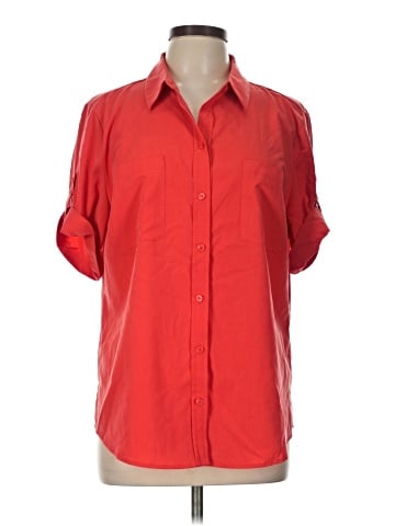 Chico's 3/4 Sleeve Button-Down Shirt (view 1)