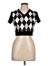 Shein Argyle Black Cardigan Size L - photo 1