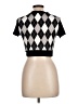 Shein Argyle Black Cardigan Size L - photo 2