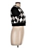 Shein Argyle Black Cardigan Size L - photo 4