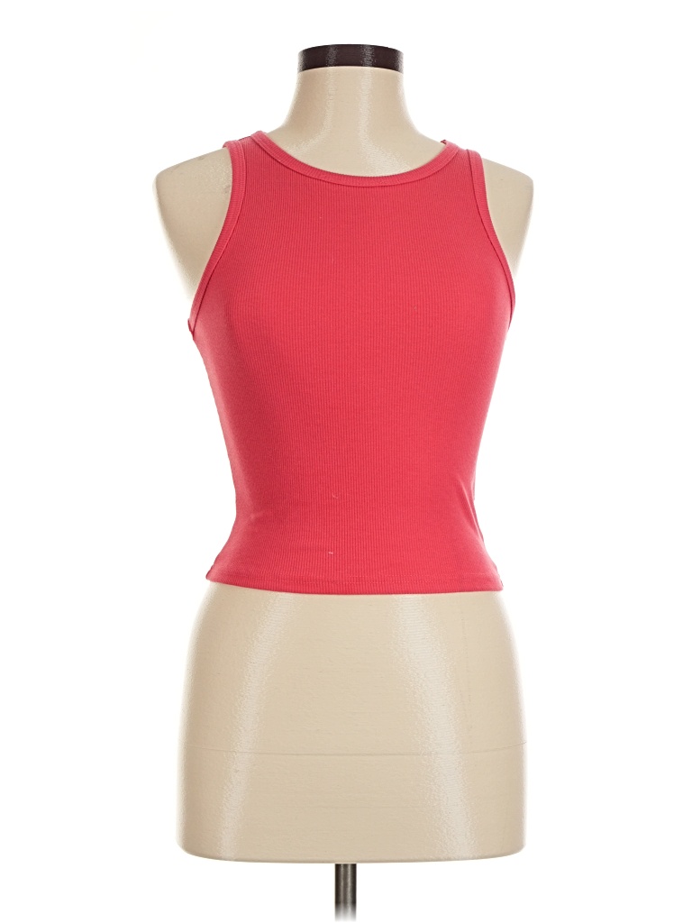 Pre-owned Unbranded Tank Top Red Halter Neckline Tops