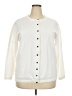 Silver Wear White Cardigan Size 2X (estimated) - photo 1