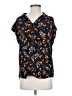 Maeve Floral Black Short Sleeve Blouse Size XXS - photo 1