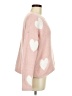 Happily Grey Hearts Pink Pullover Sweater Size M - photo 4