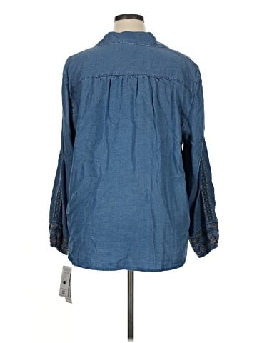 Alfred Dunner Long Sleeve Button-Down Shirt (view 2)