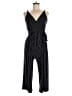 Kaileigh Stripes Black Jumpsuit Size M - photo 1