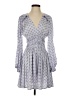 Maje 100% Polyester Hearts Gray Casual Dress Size EU (FR) 36 / US 4 - photo 1