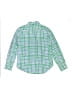 Crewcuts 100% Cotton Checkered-gingham Green Long Sleeve Button-Down Shirt Size 12 - photo 2