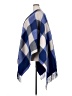 Club Monaco 100% Wool Plaid Blue Wrap One size - photo 5