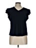 Adrianna Papell Blue Short Sleeve Top Size L (estimated) - photo 1