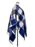 Club Monaco 100% Wool Plaid Blue Wrap One size - photo 4