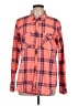 Guess 100% Cotton Plaid Orange Long Sleeve Button-Down Shirt Size L - photo 1