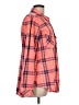 Guess 100% Cotton Plaid Orange Long Sleeve Button-Down Shirt Size L - photo 4