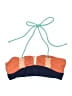 Lauren Moffatt Color Block Orange Swimsuit Top Size L - photo 1