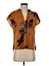 Shein Brown Short Sleeve Blouse Size S - photo 1
