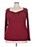 Torrid Burgundy Long Sleeve Top Size 3X Plus (3) - photo 1