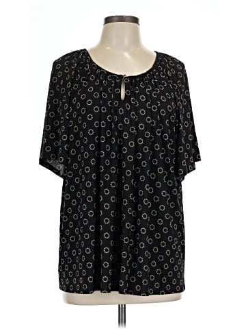 AK Anne Klein Short Sleeve Blouse (view 1)