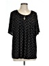 AK Anne Klein Black Short Sleeve Blouse Size L (estimated) - photo 1