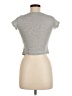 Express 100% Cotton Gray Short Sleeve Top Size M - photo 2