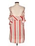 Do & Be 100% Polyester Stripes Orange Casual Dress Size L - photo 2