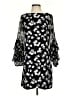 Ann Taylor 100% Polyester Floral Black Casual Dress Size 4 - photo 1