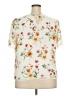 Daniel Rainn 100% Rayon Floral Ivory Short Sleeve Blouse Size 3X - photo 2