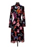 J.Crew 100% Polyester Print Black Cocktail Dress Size 00 - photo 2