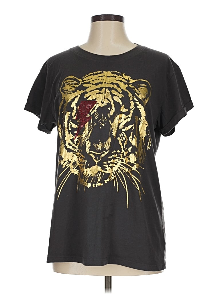 Pre-owned Chaser Short Sleeve T-shirt In Black