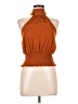 Forever 21 100% Polyester Orange Sleeveless Blouse Size L - photo 1