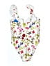 Unbranded Floral White One Piece Swimsuit Size 8 - photo 2