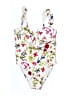 Unbranded Floral White One Piece Swimsuit Size 8 - photo 1