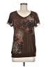 Faded Glory Brown Short Sleeve Top Size 8 - photo 1
