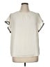 Beacon 100% Polyester Ivory Short Sleeve Blouse Size XL - photo 1