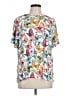 Johnny Was Print White Short Sleeve Blouse Size XL - photo 1
