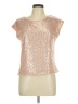 Unbranded Metallic Gold Short Sleeve Top Size M - photo 1