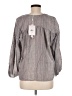 Avec Les Filles 100% Cotton Gray Long Sleeve Blouse Size M - photo 2