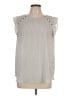 Ann Taylor LOFT 100% Polyester Gray Sleeveless Blouse Size L - photo 1