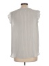 Ann Taylor LOFT 100% Polyester Gray Sleeveless Blouse Size L - photo 2