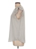 Ann Taylor LOFT 100% Polyester Gray Sleeveless Blouse Size L - photo 5