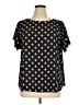 Ann Taylor LOFT 100% Polyester Black Short Sleeve Blouse Size XL - photo 1