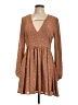 BCBGeneration 100% Polyester Stars Brown Casual Dress Size 10 - photo 1