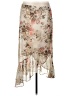 Sara Michelle 100% Polyester Floral Tan Casual Skirt Size M - photo 1