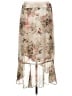 Sara Michelle 100% Polyester Floral Tan Casual Skirt Size M - photo 2