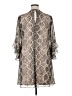 Calvin Klein 100% Polyester Paisley Gray Casual Dress Size 14 - photo 2