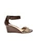 FRYE 100% Leather Animal Print Brown Wedges Size 9 1/2 - photo 1